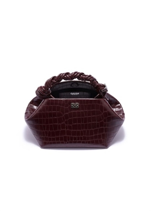 Bou small croco pelinova bag Burgundy B2100038 Ganni 